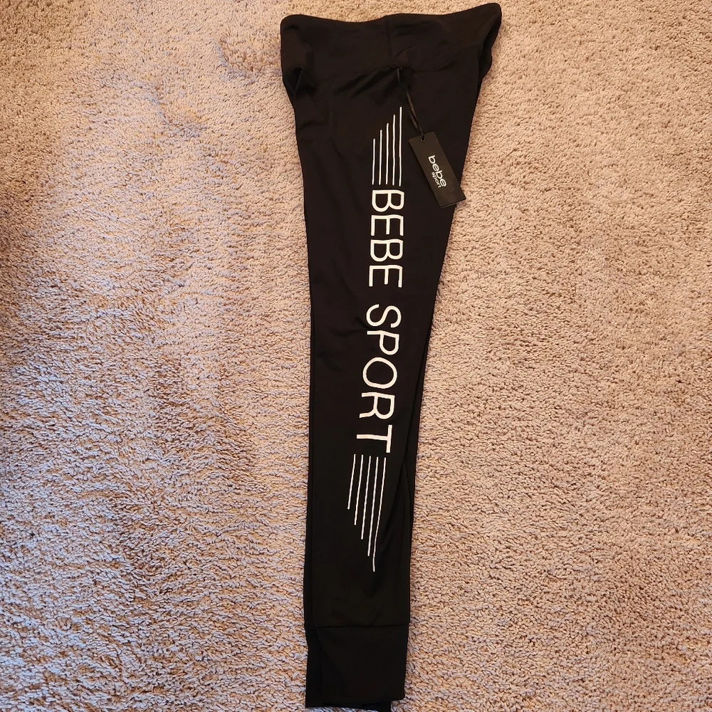 BeBe Sports Black & White Leggings Size Small - Picture 3 of 9